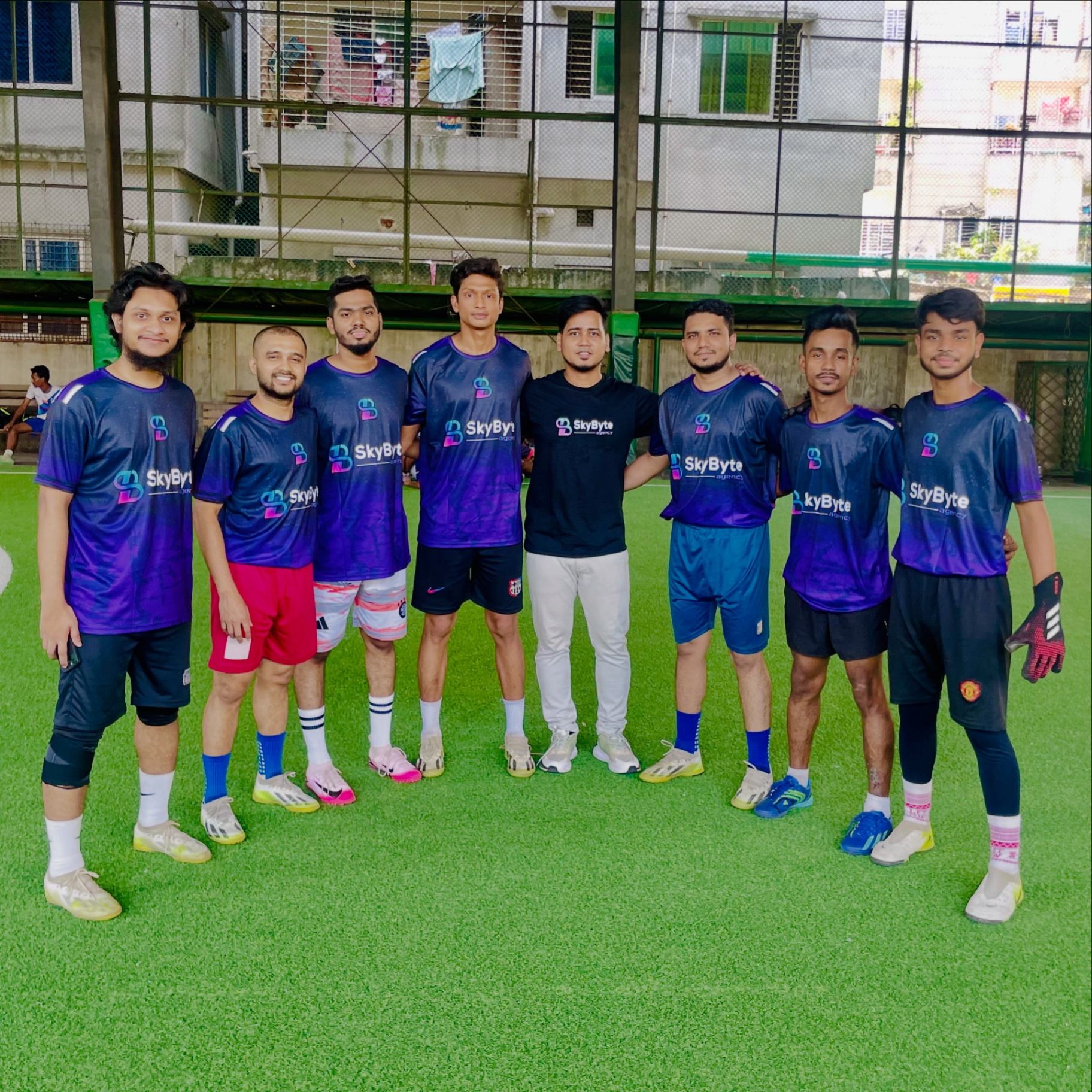 SkyByte team playing sports together