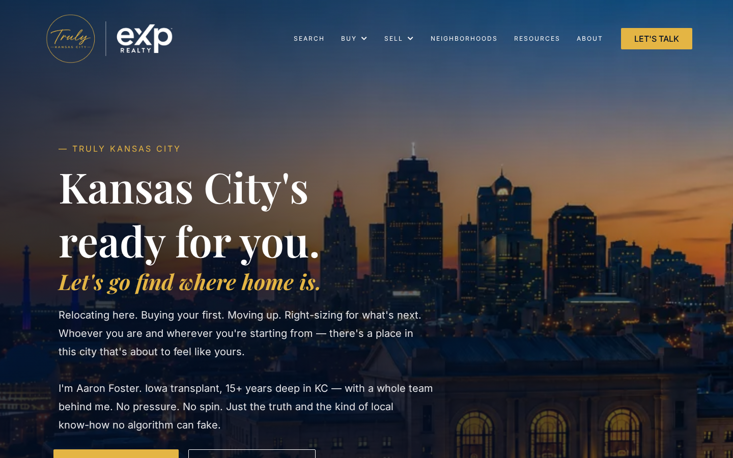 Truly Kansas City website designed by SkyByte Agency