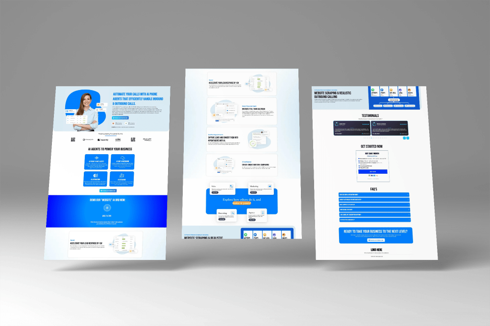 AI Call Automation Website 8 Website mockup 32
